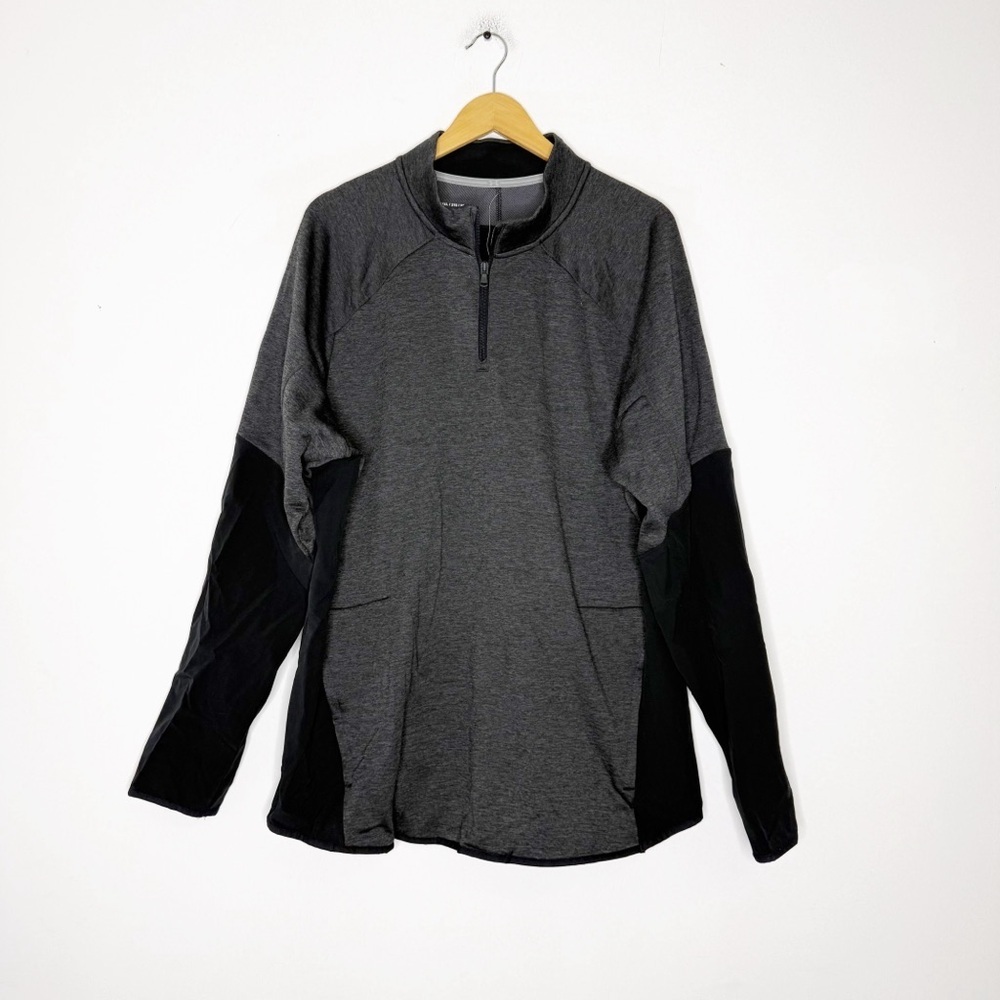 Under Armour ColdGear 1/4 Zip Pullover Gray Black Men’s 2XL NWT